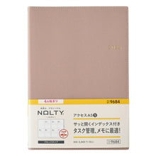 Load image into Gallery viewer, JMAM Japan Management Association Management Center 2026 April Start Planner A5 9684 NOLTY Access A5-5 Pink Beige 2026 Efficiency Diary Simple Business Journal Schedule Book Planner Timekeeper: 9784800546173
