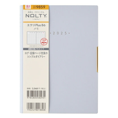 JMAM 日本能率協会ﾏﾈｼﾞﾒﾝﾄｾﾝﾀｰ 2026 4月始まり 手帳 B6 9859 NOLTY ﾉﾙﾃｨ ｴｸﾘ Plus B6ﾒﾓ ﾗｲﾗｯｸ 2026年 能率 ﾀﾞｲｱﾘｰ ｼﾝﾌﾟﾙ ﾋﾞｼﾞﾈｽ  ｽｹｼﾞｭｰﾙ帳 手帳のﾀｲﾑｷｰﾊﾟｰ :9784800567215