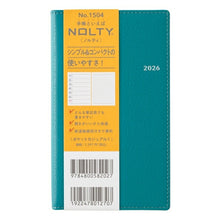 Load image into Gallery viewer, JMAM Japan Management Association Management Center 2026 January Start Planner A6 1504 Weekly NOLTY Pocket Casual 1 Surf Green 2026 Noritsu Diary Simple Business Schedule Book Planner's Timekeeper :9784800547750
