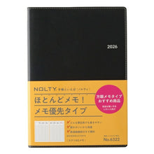 Load image into Gallery viewer, JMAM 日本能率協会ﾏﾈｼﾞﾒﾝﾄｾﾝﾀｰ 2026 1月始まり 手帳 A5 6322 ｳｨｰｸﾘｰ NOLTY ﾉﾙﾃｨ ｴｸﾘA5ﾒﾓ ﾌﾞﾗｯｸ 2026年 能率 ﾀﾞｲｱﾘｰ ｼﾝﾌﾟﾙ ﾋﾞｼﾞﾈｽ 日記 家計簿  ｽｹｼﾞｭｰﾙ帳 手帳のﾀｲﾑｷｰﾊﾟｰ :9784800549310
