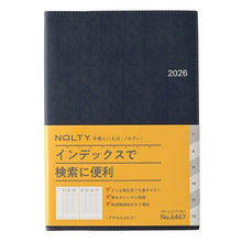 Load image into Gallery viewer, JMAM Japan Management Association Management Center 2026 January Start Planner A5 6467 Weekly NOLTY Access A5-3 Navy 2026 E-Efficiency Diary Simple Business Schedule Book Planner Timekeeper: 9784800544537
