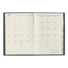 Load image into Gallery viewer, JMAM Japan Management Association Management Center 2026 January Start Planner A5 6467 Weekly NOLTY Access A5-3 Navy 2026 E-Efficiency Diary Simple Business Schedule Book Planner Timekeeper: 9784800544537
