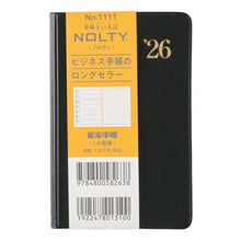 Load image into Gallery viewer, JMAM 日本能率協会ﾏﾈｼﾞﾒﾝﾄｾﾝﾀｰ 2026 1月始まり 手帳 B7 1111 ｳｨｰｸﾘｰ NOLTY ﾉﾙﾃｨ 能率手帳 1 小型版 黒 2026年 能率 ﾀﾞｲｱﾘｰ ｼﾝﾌﾟﾙ ﾋﾞｼﾞﾈｽ  ｽｹｼﾞｭｰﾙ帳 手帳のﾀｲﾑｷｰﾊﾟｰ :9784820736837

