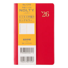 Load image into Gallery viewer, JMAM 日本能率協会ﾏﾈｼﾞﾒﾝﾄｾﾝﾀｰ 2026 1月始まり 手帳 A6 1218 ｳｨｰｸﾘｰ NOLTY ﾉﾙﾃｨ 能率手帳 1 ﾆｭｰﾚｯﾄﾞ 2026年 能率 ﾀﾞｲｱﾘｰ ｼﾝﾌﾟﾙ ﾋﾞｼﾞﾈｽ  ｽｹｼﾞｭｰﾙ帳 手帳のﾀｲﾑｷｰﾊﾟｰ :9784800547682

