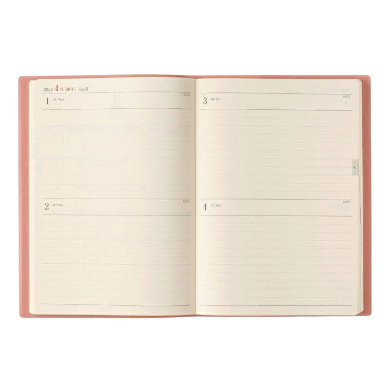 JMAM Japan Management Association Management Center 2026 January Start Planner A5 7133 NOLTY Memory 3 Pink 2026 Efficiency Diary Simple Business Journal Household Ledger Schedule Planner Timekeeper :9784820738046