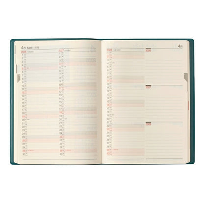 JMAM Japan Management Association Management Center 2026 January Start Planner A5 7330 NOLTY Nolty Memory 3-Year Diary Blue-Green 2026 Nōritsu Diary Simple Business Diary Schedule Book Timekeeper for Planners :9784820734826