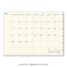 Load image into Gallery viewer, JMAM Japan Management Association Management Center 2026 April Start Planner B6 9094 NOLTY CAREL B6 Week 3 Sunday Start Green 2026 Efficiency Diary Simple Business Schedule Book Planner Timekeeper: 9784820736004
