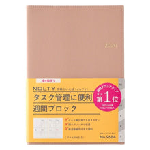 Load image into Gallery viewer, JMAM Japan Management Association Management Center 2026 April Start Planner A5 9684 NOLTY Access A5-5 Pink Beige 2026 Efficiency Diary Simple Business Journal Schedule Book Planner Timekeeper: 9784800546173
