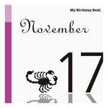 画像をギャラリービューアに読み込む, マイ・バースデー・ブック　１１月１７日
