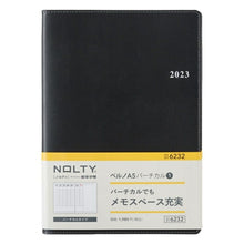 Load image into Gallery viewer, 手帳 ｽｹｼﾞｭｰﾙ帳 JMAM 能率手帳 2023 年 1月始まり A5 NOLTY ﾍﾞﾙﾉ ﾊﾞｰﾁｶﾙ1 黒 6232 ﾌﾟﾗﾝﾅｰｽﾞ 手帳ｶﾊﾞｰ おしゃれ 日本能率協会  ｽｹｼﾞｭｰﾙ帳 手帳のﾀｲﾑｷｰﾊﾟｰ :9784820737766
