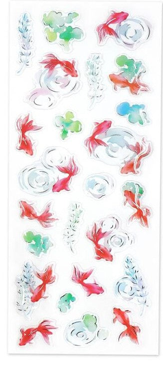 ＃アクティブコーポレーション シール 夏柄ドロップシール 金魚 三井ちかこ 4990012816392