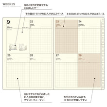 Load image into Gallery viewer, ﾗｺﾆｯｸ 手帳 2025 9月始まり  LACONIC ( 2026 年 1月 対応 ) 週間ﾌﾞﾛｯｸ ｾﾊﾟﾚｰﾄ B6 BI ﾌﾞﾛｯｸｲﾝﾃﾞｯｸｽ JOURNAL ﾎﾞﾀﾆｶﾙ ﾀｲﾎﾟ ﾘﾌｨﾙ 仕事計画 大人かわいい ﾀﾞｲｱﾘｰ  ｽｹｼﾞｭｰﾙ帳 :4948197023746
